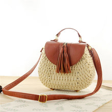 Load image into Gallery viewer, Tassel Straw Shoulder Bag