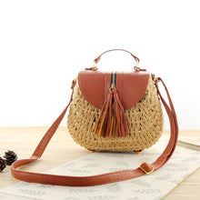 Load image into Gallery viewer, Tassel Straw Shoulder Bag