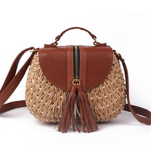 Load image into Gallery viewer, Tassel Straw Shoulder Bag
