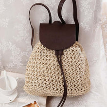 Load image into Gallery viewer, Women Backpack Drawstring Female Fashion Straw Bag