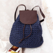 Load image into Gallery viewer, Women Backpack Drawstring Female Fashion Straw Bag