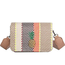 Load image into Gallery viewer, Striped Straw Vintage Embroidery Pineapple Bag