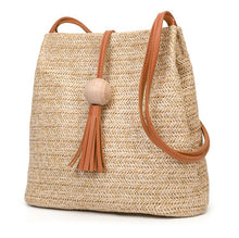 Load image into Gallery viewer, Vintage Handmade Straw Bag