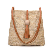 Load image into Gallery viewer, Vintage Handmade Straw Bag