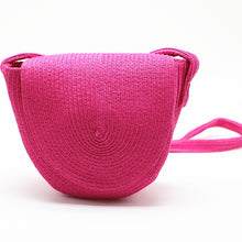 Load image into Gallery viewer, Vintage Handmade Rattan Woven Round Handbag