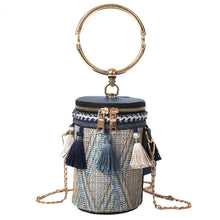 Load image into Gallery viewer, Straw Bucket Bag