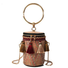 Load image into Gallery viewer, Straw Bucket Bag