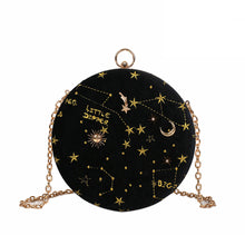Load image into Gallery viewer, Star Pattern Velour Round Vintage Bag