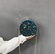 Load image into Gallery viewer, Star Pattern Velour Round Vintage Bag