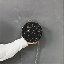 Load image into Gallery viewer, Star Pattern Velour Round Vintage Bag