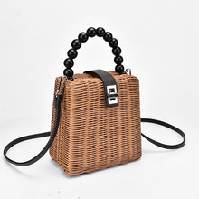 Load image into Gallery viewer, Bead hand-woven straw bag