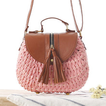 Load image into Gallery viewer, Tassel Straw Shoulder Bag