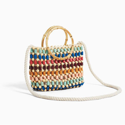 Colorful beads  shoulder bag
