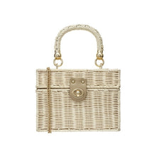 Load image into Gallery viewer, Black straw Shoulder  Vintage Bag