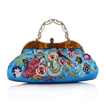 Load image into Gallery viewer, Pure hand-beaded silk embroidered Bag