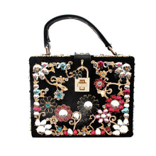Load image into Gallery viewer, Flowers Diamond Vintage Bag