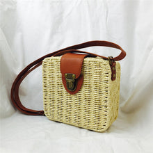 Load image into Gallery viewer, Square Round Mulit Style Straw Vintage Bag