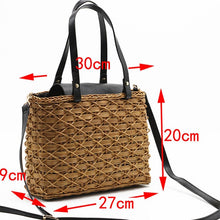 Load image into Gallery viewer, Square Round Mulit Style Straw Vintage Bag