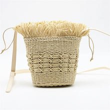 Load image into Gallery viewer, tassel paper straw bag