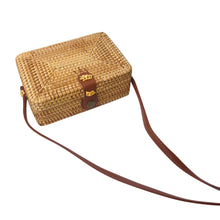 Load image into Gallery viewer, Circle Handwoven Bali Rectangle Retro Rattan