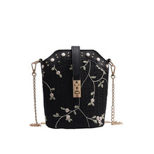 Load image into Gallery viewer, Straw Bucket Vintage Bag
