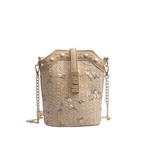 Load image into Gallery viewer, Straw Bucket Vintage Bag