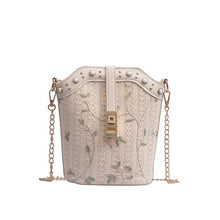 Load image into Gallery viewer, Straw Bucket Vintage Bag