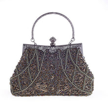 Load image into Gallery viewer, Diamond String Beaded Embroidered Vintage Bag