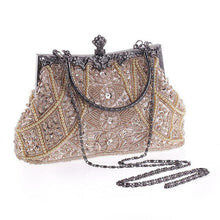 Load image into Gallery viewer, Diamond String Beaded Embroidered Vintage Bag