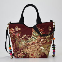 Load image into Gallery viewer, Peacock Embroidered Bag