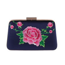 Load image into Gallery viewer, Embroidered Flower Metal Handle Bag