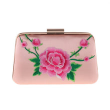 Load image into Gallery viewer, Embroidered Flower Metal Handle Bag